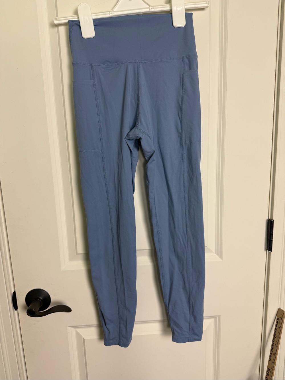 Danskin Girls' High-Waist Leggings in Light Blue